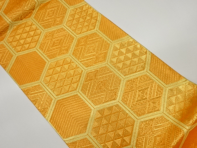 JAPANESE KIMONO / VINTAGE FUKURO OBI / SAGANISHIKI / WOVEN RHOMBUS